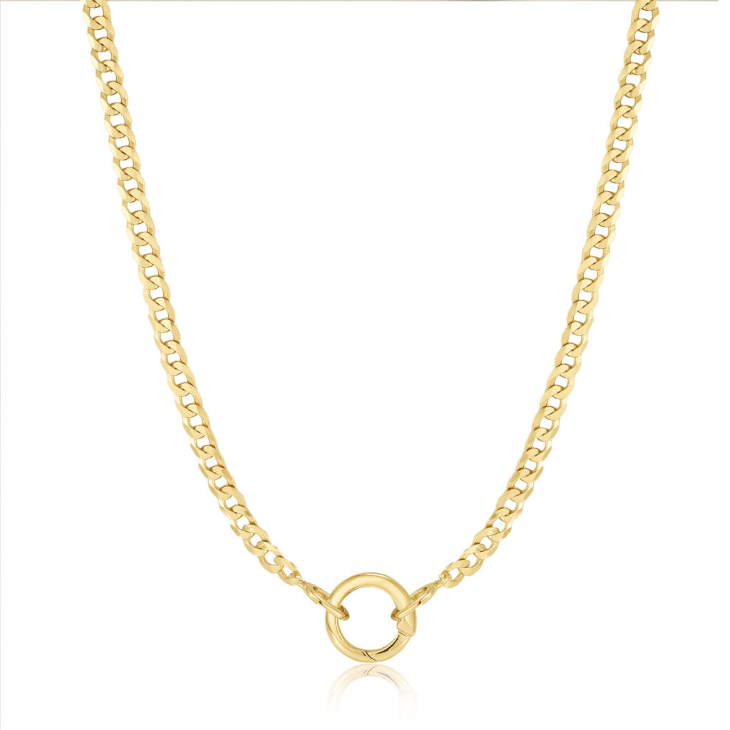 CURB CHARM CONNECTOR NECKLACE-GOLD - Kingfisher Road - Online Boutique