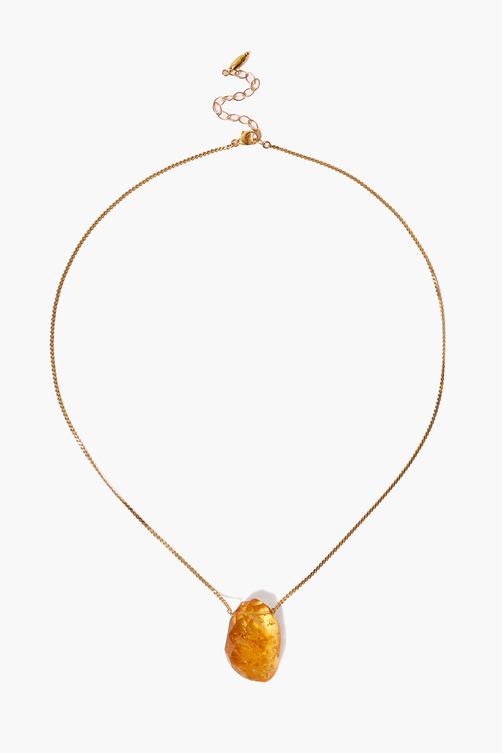 CITRINE STONE GOLD NECKLACE - Kingfisher Road - Online Boutique