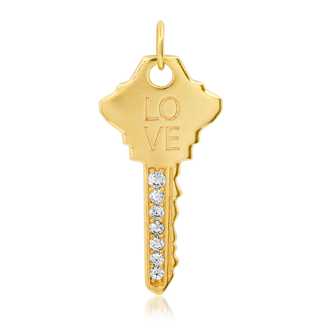 GOLD LOVE KEY CHARM - Kingfisher Road - Online Boutique