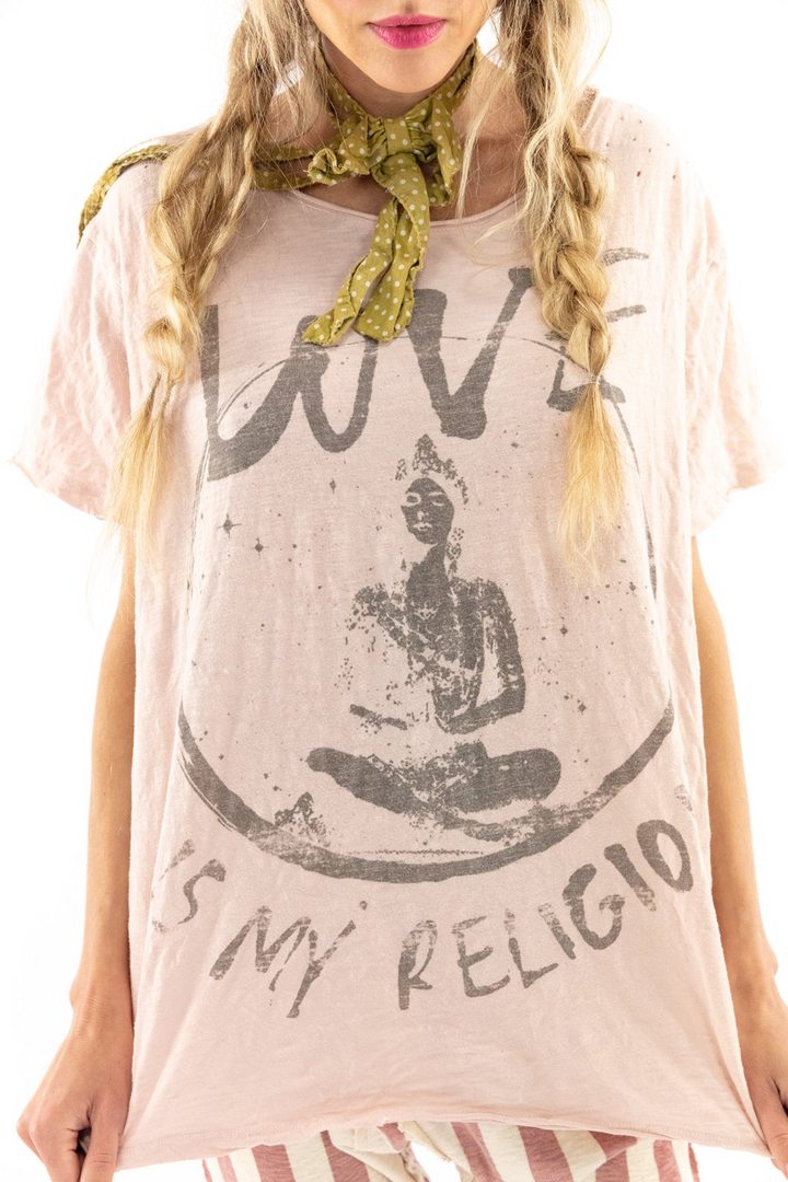 LOVE RELIGION TEE - Kingfisher Road - Online Boutique