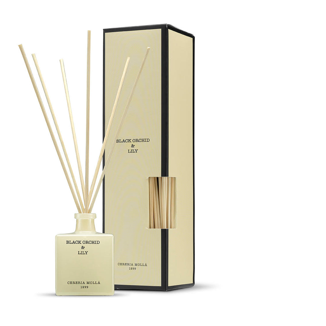 BLACK ORCHID/LILY IVORY BLACK REED DIFFUSER - Kingfisher Road - Online Boutique