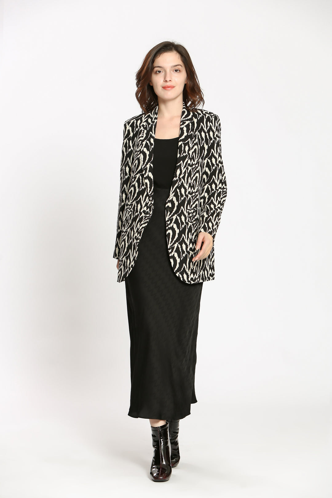 ABSTRACT PATTERN JACKET - BLACK - Kingfisher Road - Online Boutique