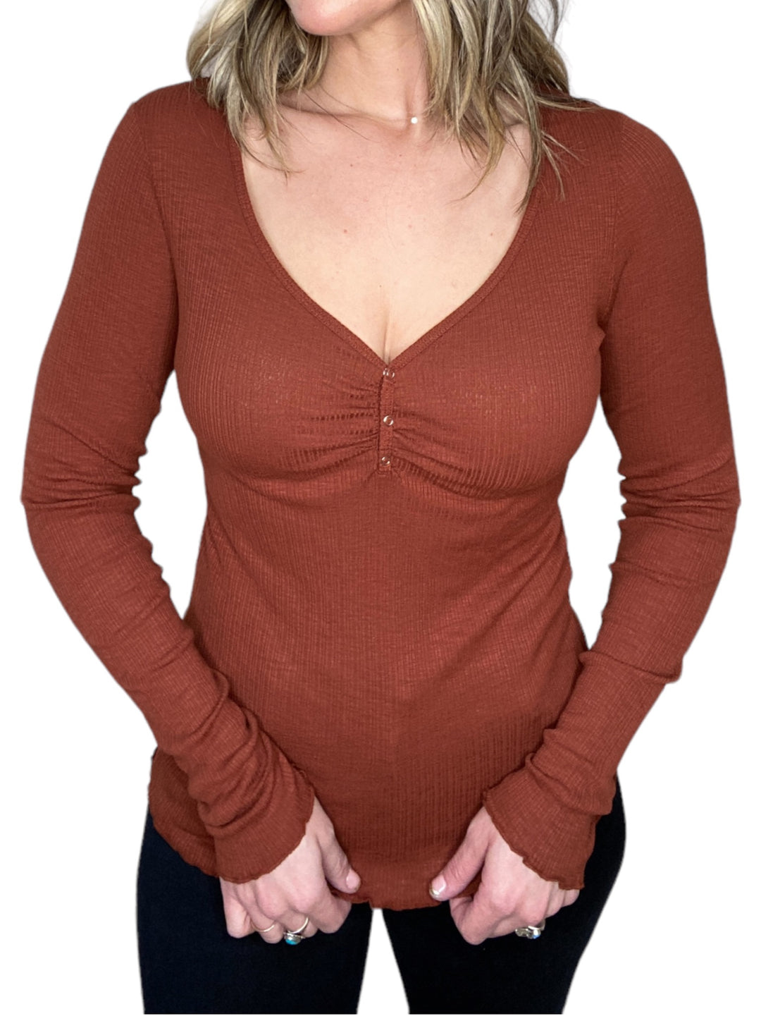 CASEY HENLEY TOP - RUSTIQUE - Kingfisher Road - Online Boutique