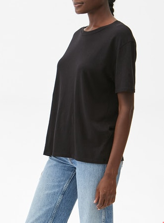 LAUREN RELAXED FIT TEE - BLACK - Kingfisher Road - Online Boutique