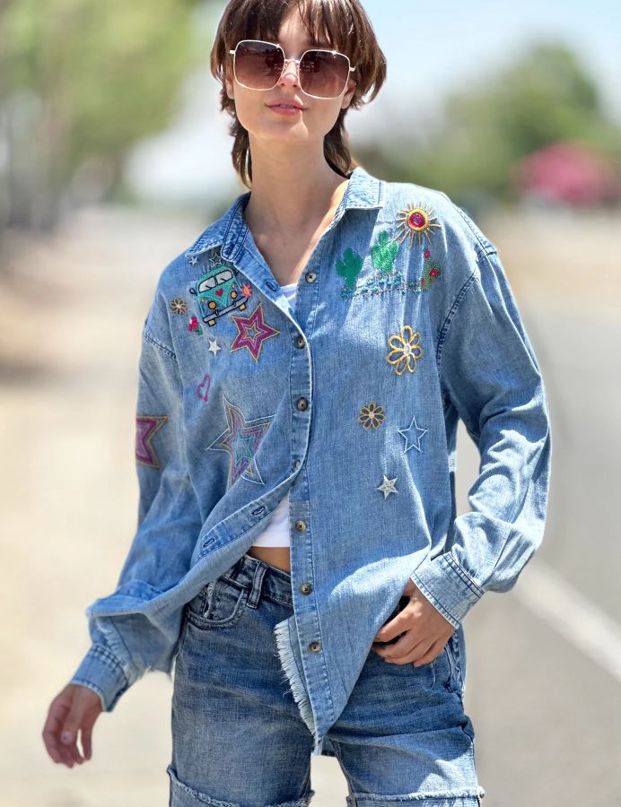 HOP ON SHIRT-DENIM - Kingfisher Road - Online Boutique