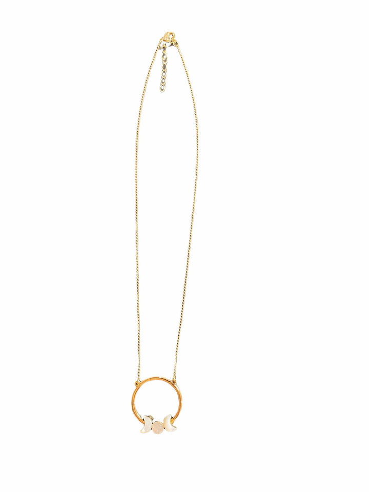 DRUZY MOON PHASE LOOP NECKLACE - Kingfisher Road - Online Boutique