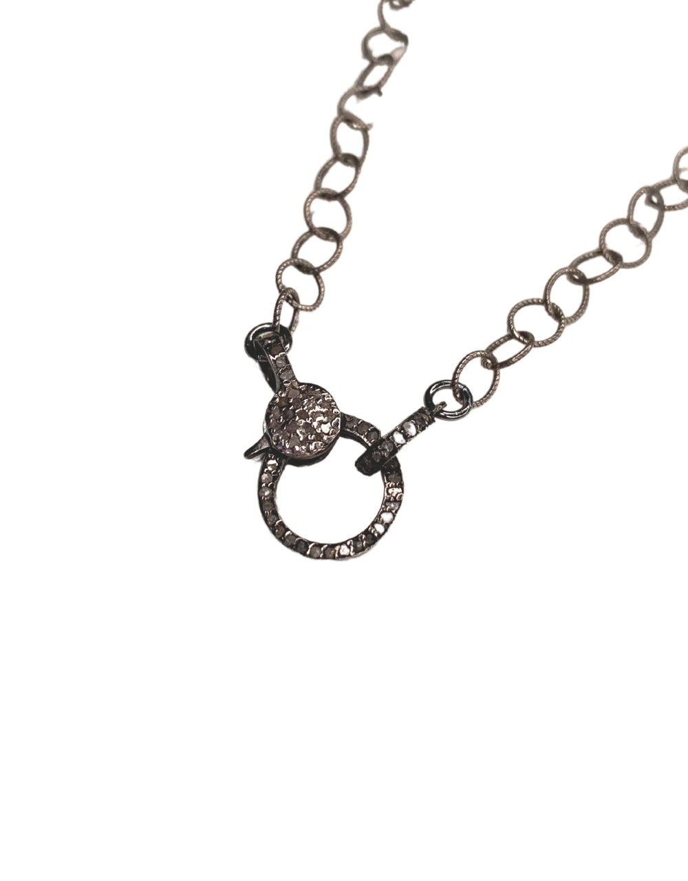 DIAMOND CLASP WITH STERLING SILVER CHAIN - Kingfisher Road - Online Boutique