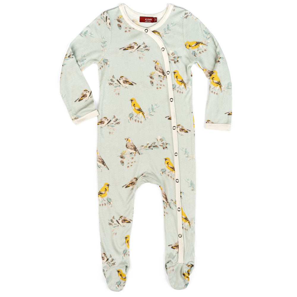 BAMBOO FOOTED BIRD ROMPER - Kingfisher Road - Online Boutique