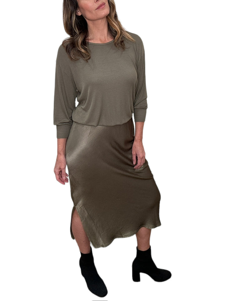 NADIA TWO-IN-ONE DRESS-OLIVE - Kingfisher Road - Online Boutique