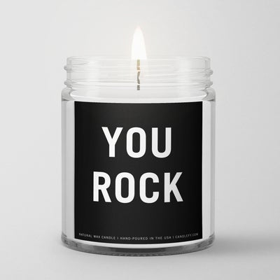 YOU ROCK INSPIRATIONAL QUOTE CANDLE - Kingfisher Road - Online Boutique