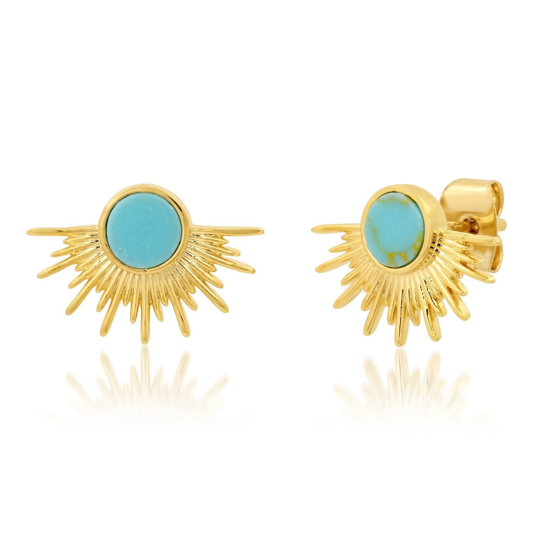 TURQUOISE STARBURST STUDS - Kingfisher Road - Online Boutique