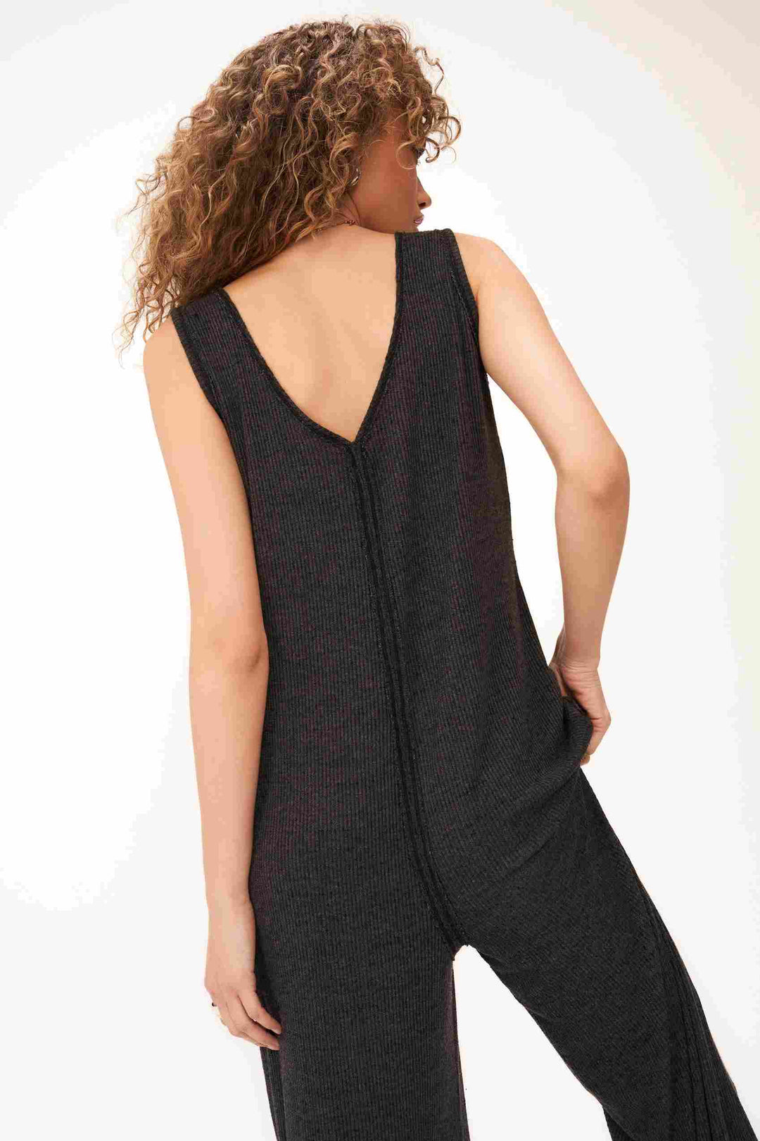 CLEMENTINE RIB JUMPSUIT - BLACK - Kingfisher Road - Online Boutique