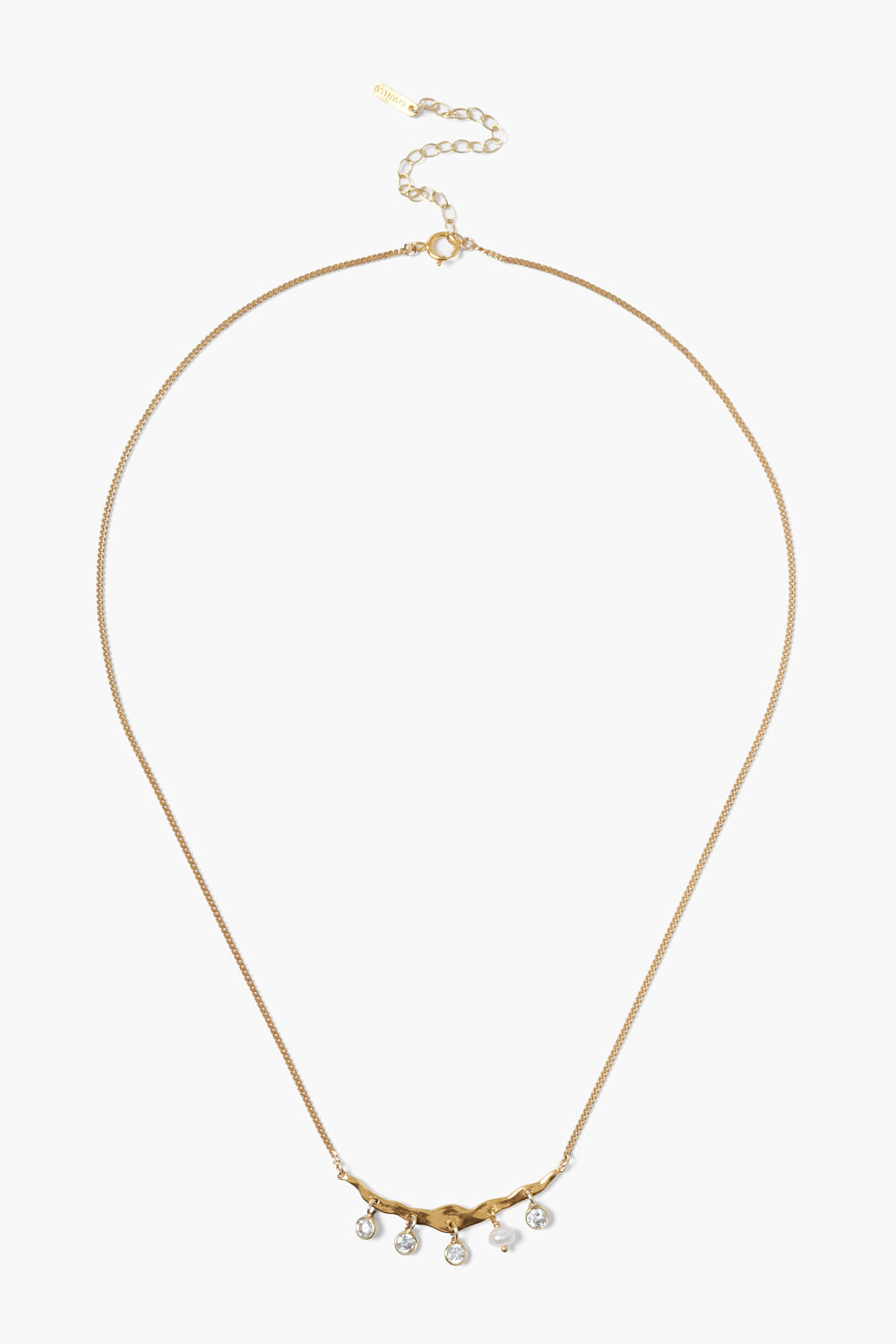 YELLOW GOLD WRAPPED CZ NECKLACE