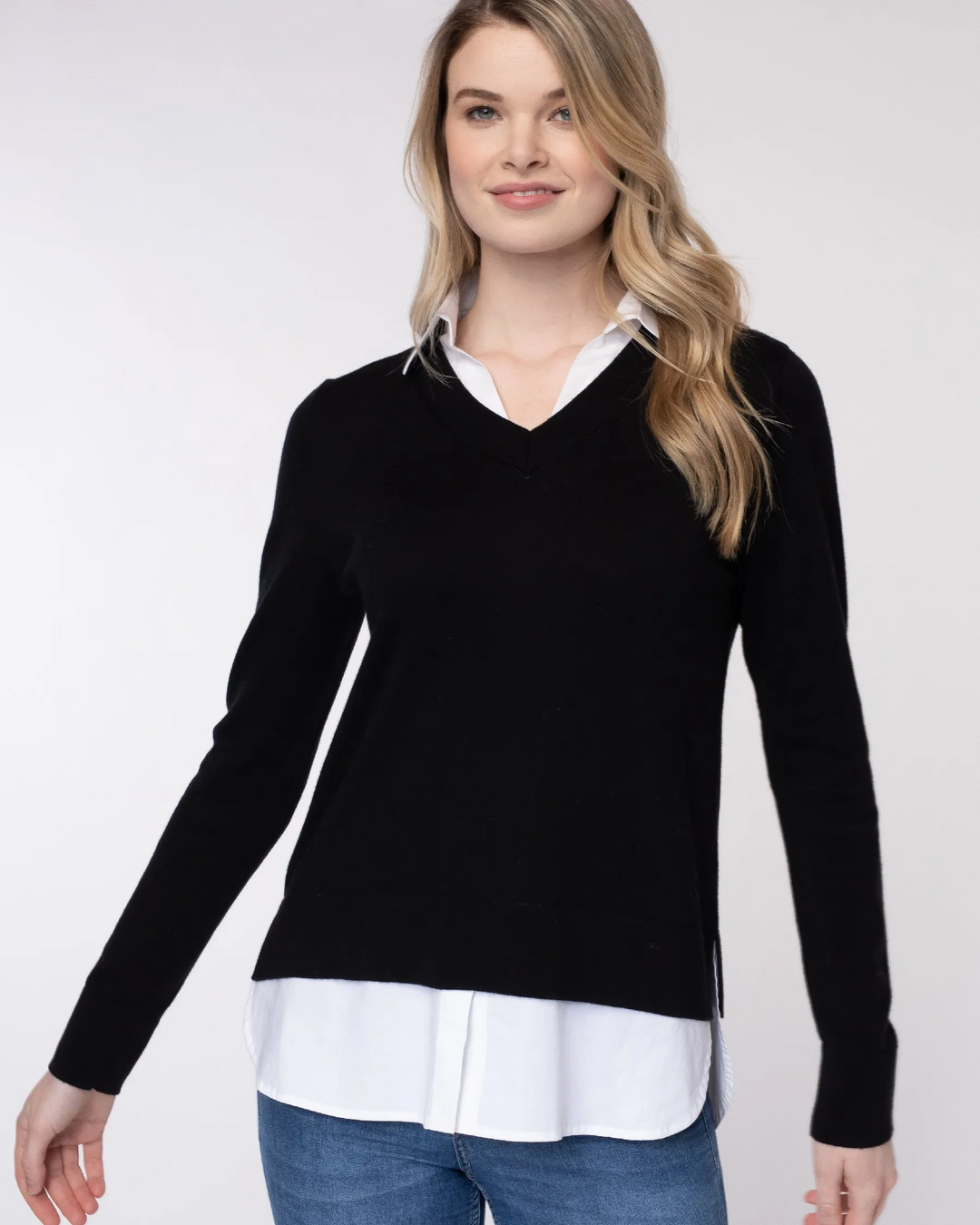 MONTAGE SHIRTTAIL SWEATER - EBONY - Kingfisher Road - Online Boutique