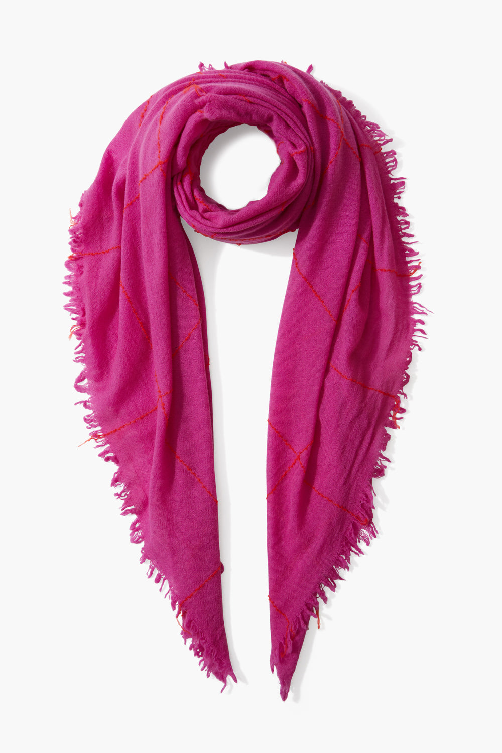 HYACINTH VIOLET WINDOW PANE CASHMERE SCARF - Kingfisher Road - Online Boutique