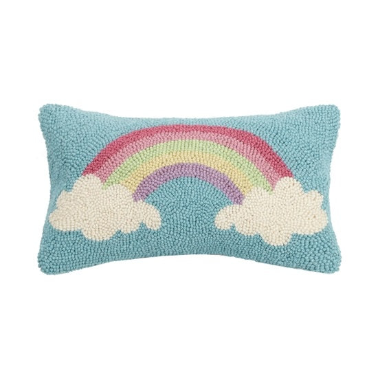 SKY BLUE RAINBOW HOOK PILLOW - Kingfisher Road - Online Boutique