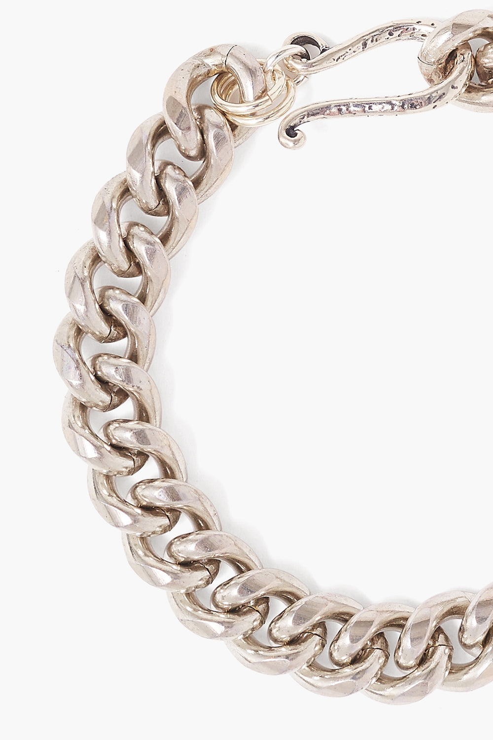 HOOK CLASP SILVER CURB CHAIN BRACELET - Kingfisher Road - Online Boutique