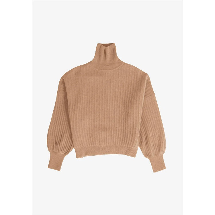 LEAH RIBBED	FUNNEL - CAMEL - Kingfisher Road - Online Boutique