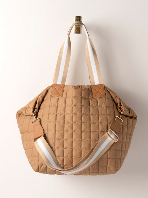 EZRA TRAVEL TOTE-TAN - Kingfisher Road - Online Boutique
