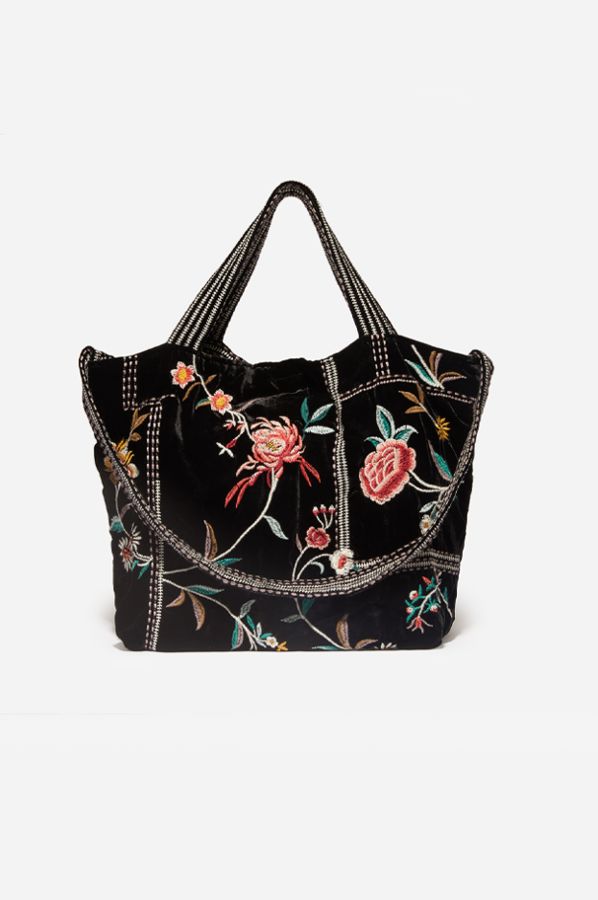 URIAH VELVET TOTE - Kingfisher Road - Online Boutique