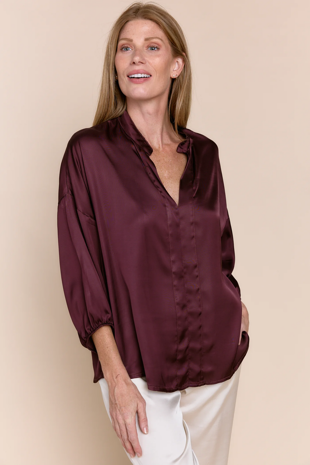LUNA TOP-BURGUNDY - Kingfisher Road - Online Boutique