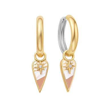 TWO TONE HOOP EARRINGS-GOLD/SILVER - Kingfisher Road - Online Boutique