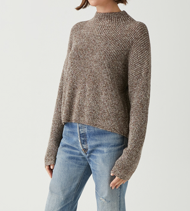 CANDICE FUNNEL NECK SWEATER - JAVA - Kingfisher Road - Online Boutique