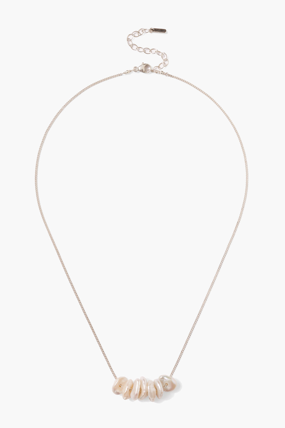 WHITE PEARL SILVER FLOATING NECKLACE - Kingfisher Road - Online Boutique