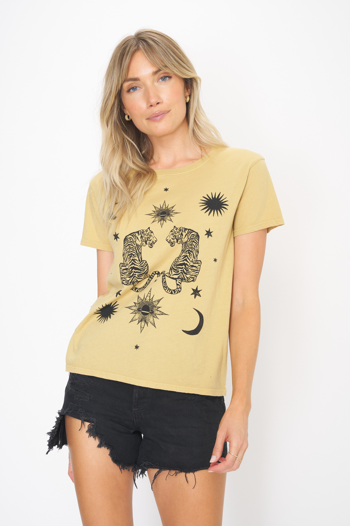 D ICED COFFEE MYSTICAL TWIN TIGERS TEE - Kingfisher Road - Online Boutique