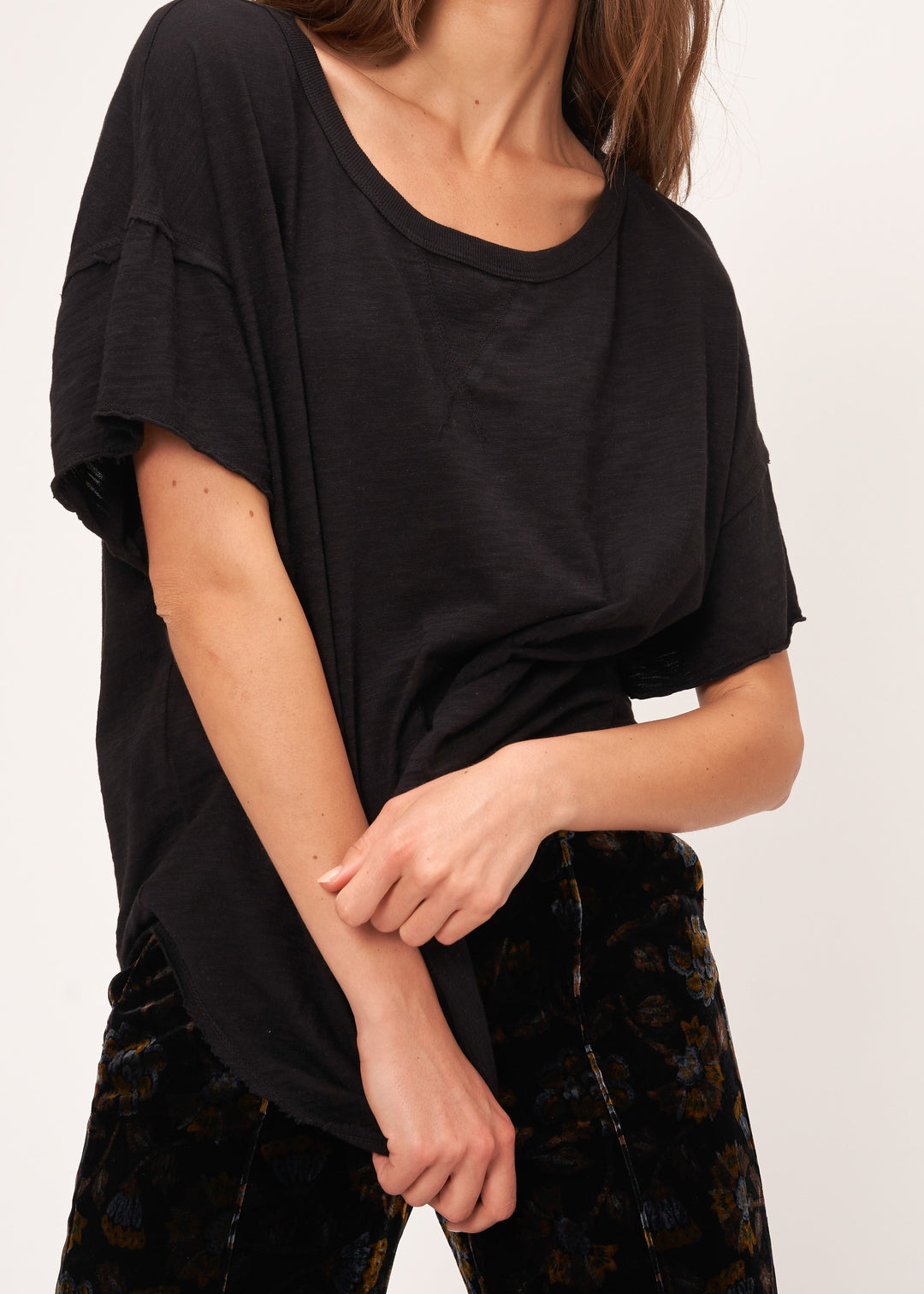 BLACK HAVE IT ALL SLUB TEE - Kingfisher Road - Online Boutique
