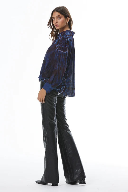 TOURIST CHIFON TOP-JEWEL BLUE SPIN WASH - Kingfisher Road - Online Boutique