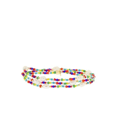 STRETCHY WRAP BRACELET-RAINBOW PEARL - Kingfisher Road - Online Boutique