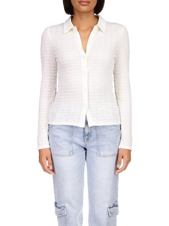 CANDY KNIT SHIRT - POWDERED SUGAR - Kingfisher Road - Online Boutique