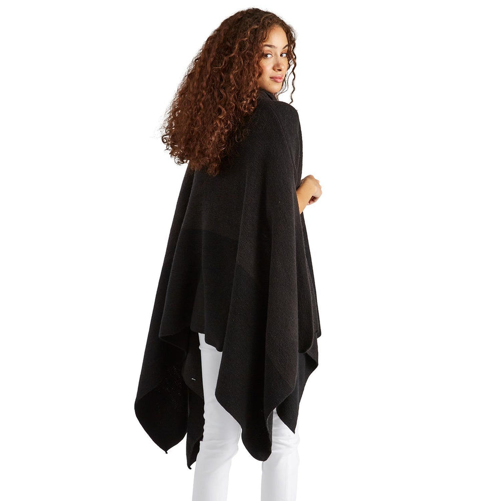 BLACK COLOR BLOCK COWL NECK INFINITY SHAWL - Kingfisher Road - Online Boutique