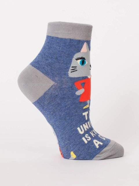 Universe Is A Dick Women's Ankle Socks - Kingfisher Road - Online Boutique