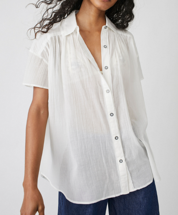 FLOAT AWAY SHIRT-OPTIC WHITE - Kingfisher Road - Online Boutique