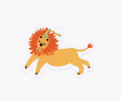 Party Lion Die Cut Gift Tag - Kingfisher Road - Online Boutique