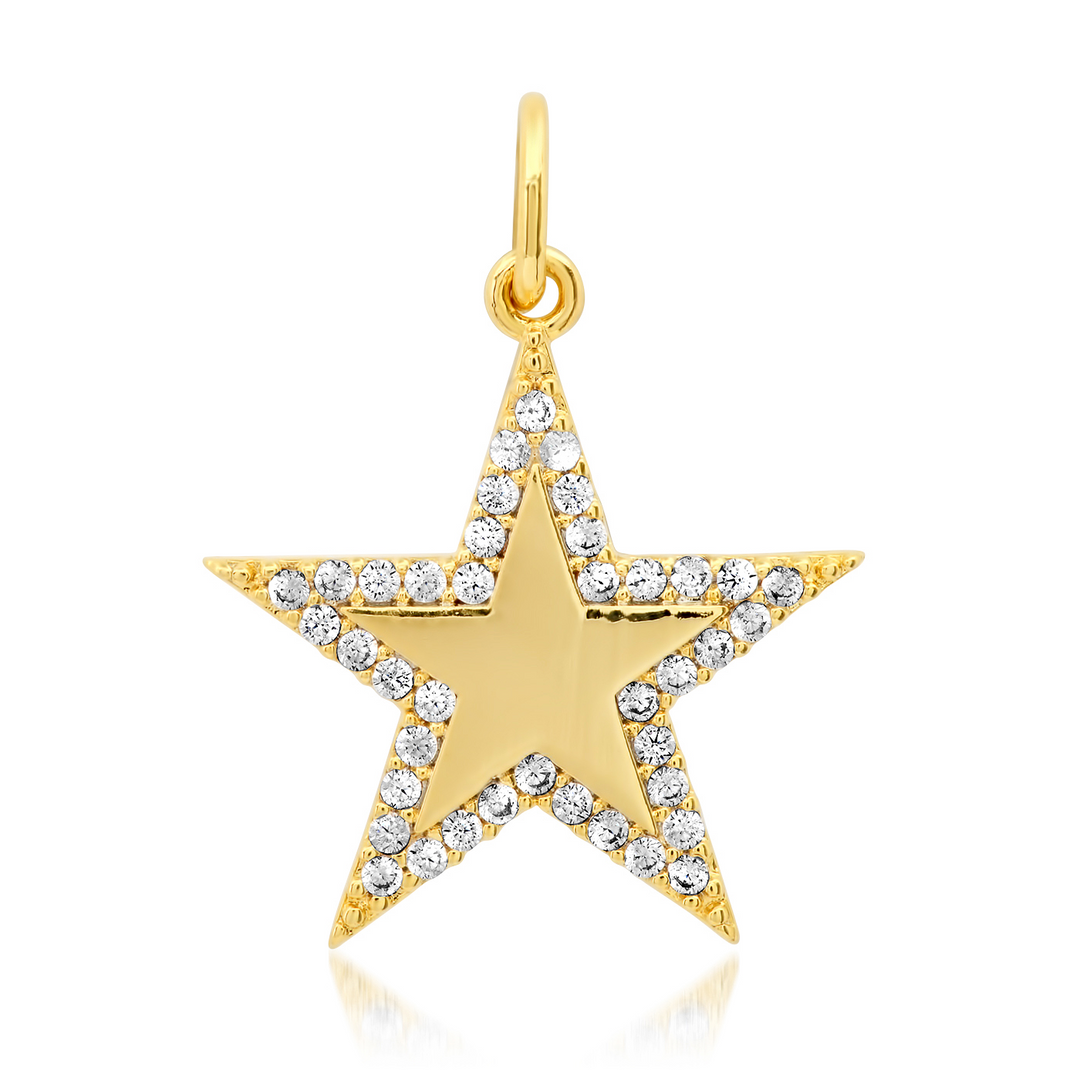 GOLD PAVE CZ STAR CHARM - Kingfisher Road - Online Boutique