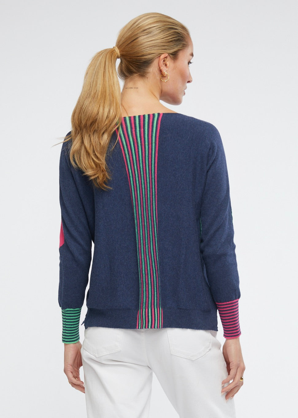 SPOT SWEATER-DENIM - Kingfisher Road - Online Boutique