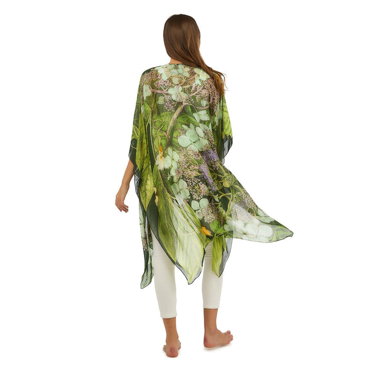 HYDRANGEA PRINT LIME LONG KIMONO-LIME - Kingfisher Road - Online Boutique