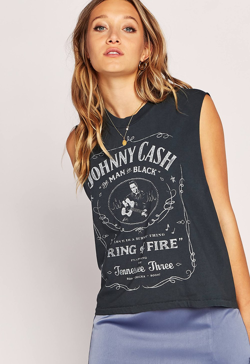 Johnny Cash Ring Of Fire Rocker Muscle - Kingfisher Road - Online Boutique