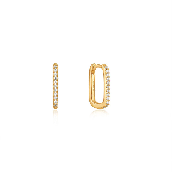 GLAM OVAL HOOP EARRINGS-GOLD - Kingfisher Road - Online Boutique