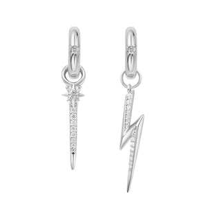 LIGHTING EARRING CHARM-SILVER - Kingfisher Road - Online Boutique