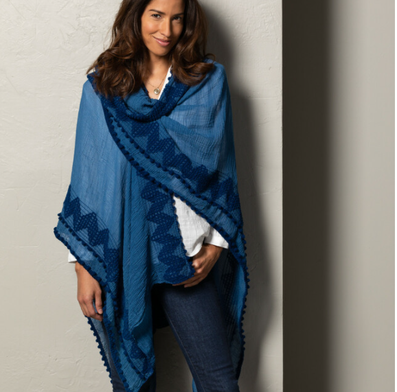 TEXTURED DUSTER BLUE - Kingfisher Road - Online Boutique