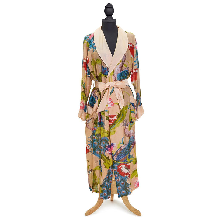 POPPIES & PEACOCKS KIMONO ROBE - Kingfisher Road - Online Boutique