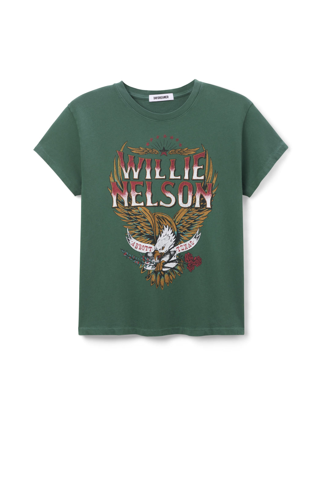 WILLIE NELSON TEXAS TOUR TEE-STORMY GREEN - Kingfisher Road - Online Boutique