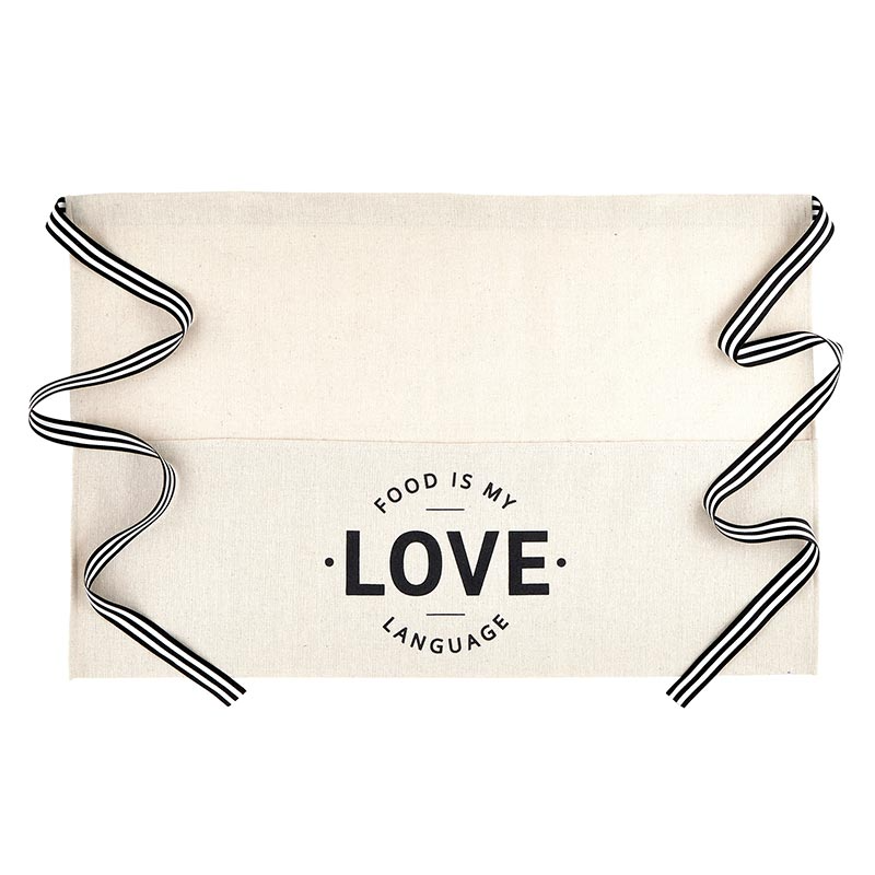 FOOD IS MY LOVE LANGUAGE WAIST APRON - Kingfisher Road - Online Boutique