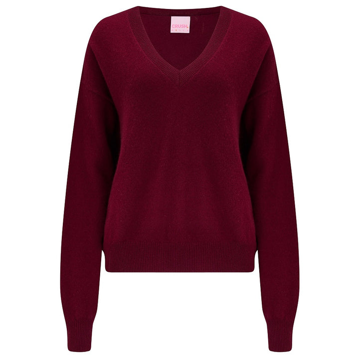 MALIBU V-NECK SWEATER 2.0 - PINOT NOIR - Kingfisher Road - Online Boutique