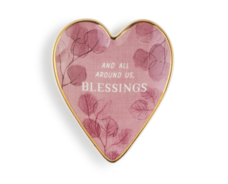 BLESSING ALL AROUND ART HEART TRINKET DISH - Kingfisher Road - Online Boutique