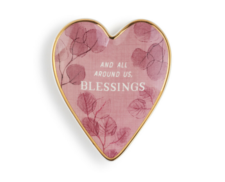 BLESSING ALL AROUND ART HEART TRINKET DISH - Kingfisher Road - Online Boutique